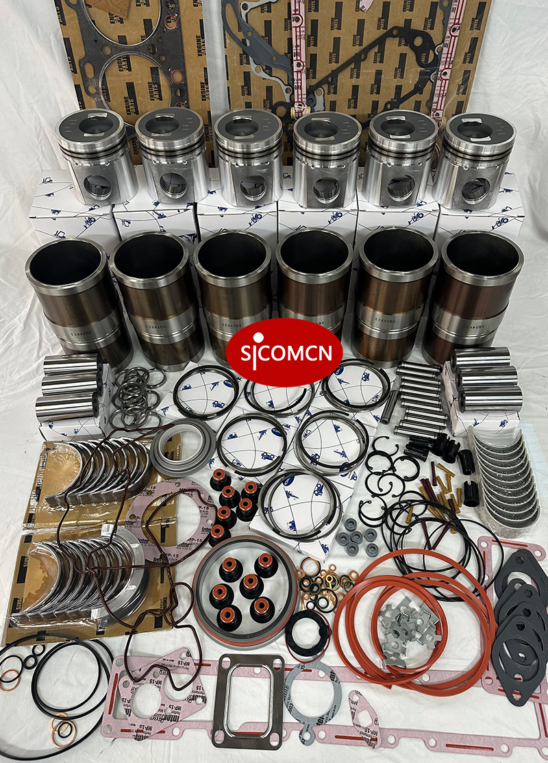 Cummins 6D114-1 OEM Overhaul Kit with engine rebuild parts for excavator and construction machinery maintenance