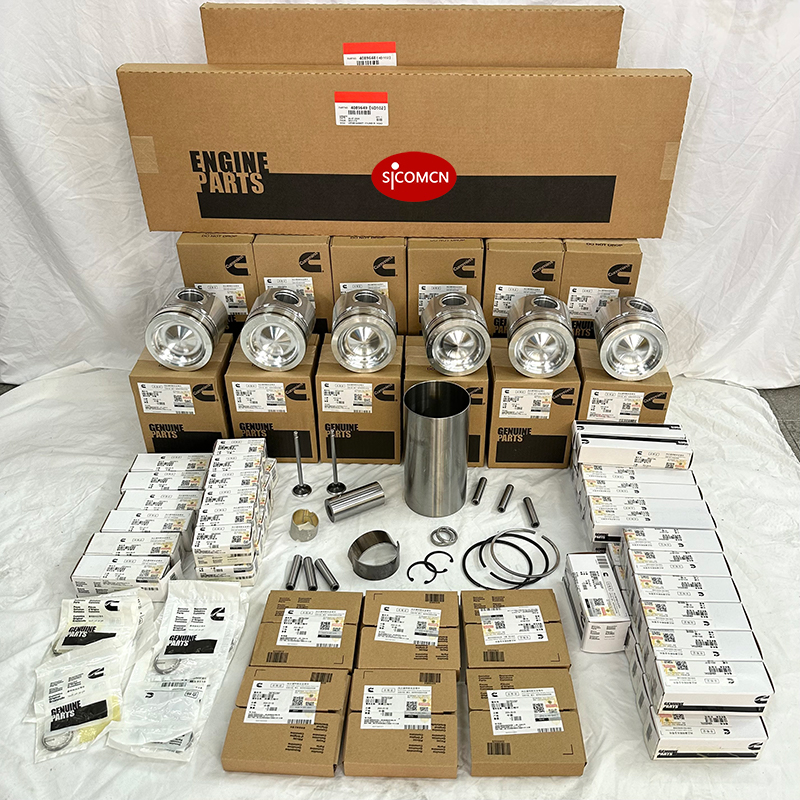Cummins 6D107 overhaul kit with engine rebuild parts for excavator and construction equipment repair