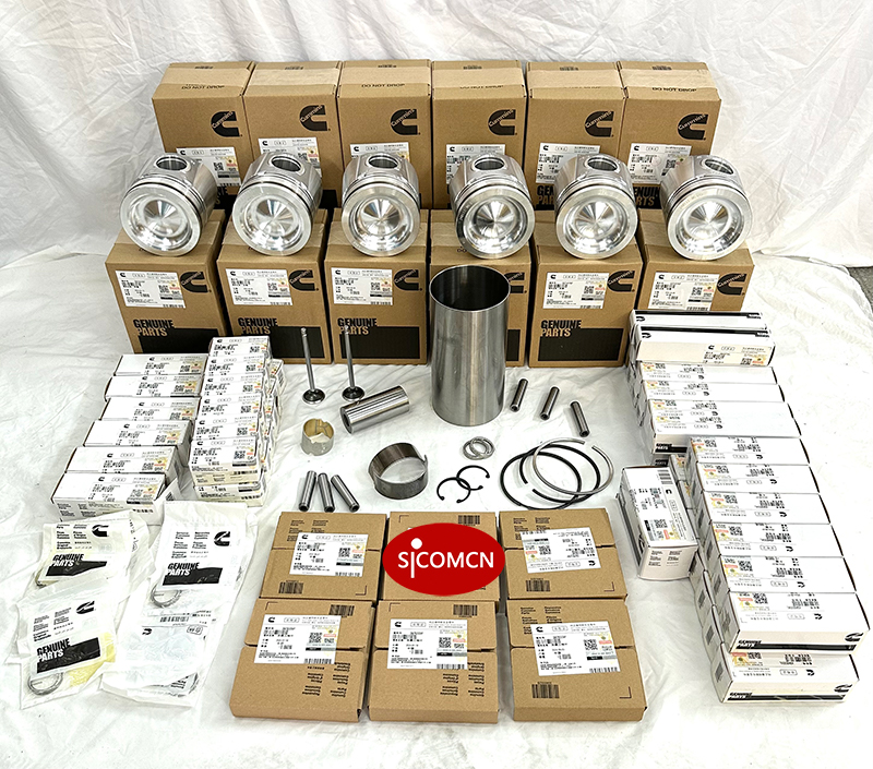 Cummins 6D107 overhaul kit with engine rebuild parts for excavator and construction equipment repair