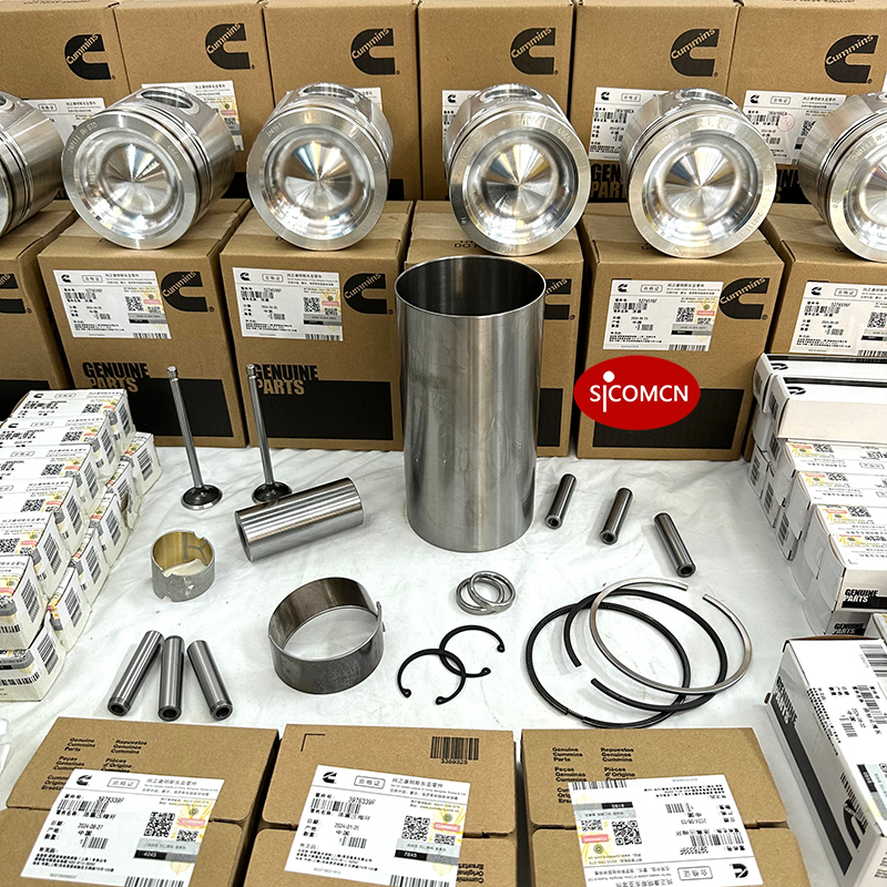 Cummins 6D107 overhaul kit with engine rebuild parts for excavator and construction equipment repair