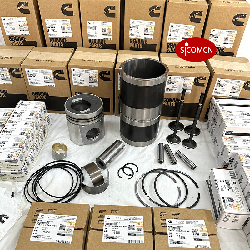 Cummins 6D114-1 overhaul kit with diesel engine rebuild parts for excavator maintenance and repair