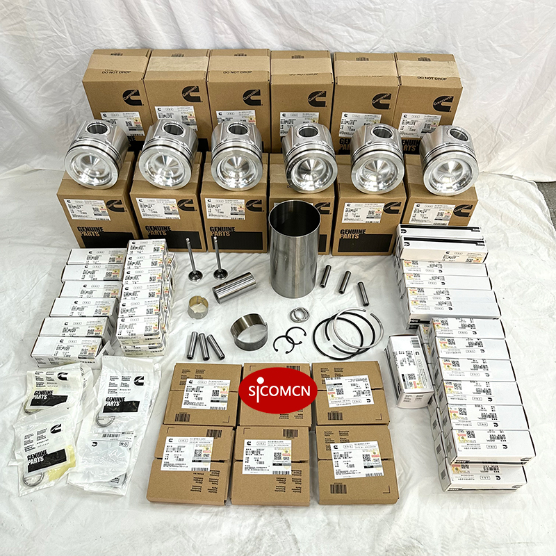 Cummins 6D107 overhaul kit with engine rebuild parts for excavator and construction equipment repair