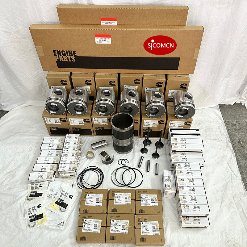 Cummins 6D114-1 overhaul kit with diesel engine rebuild parts for excavator maintenance and repair