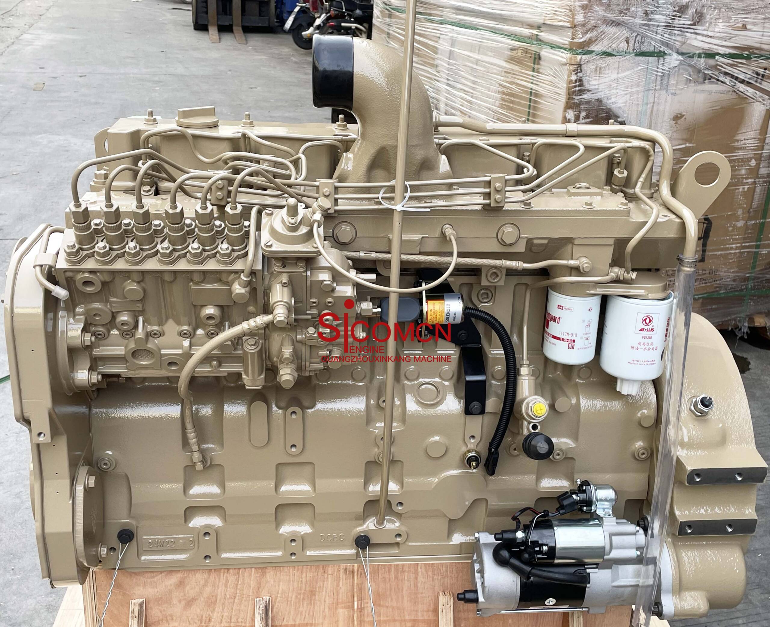 6CT8.3 remanufactured diesel engine side view with fuel system
