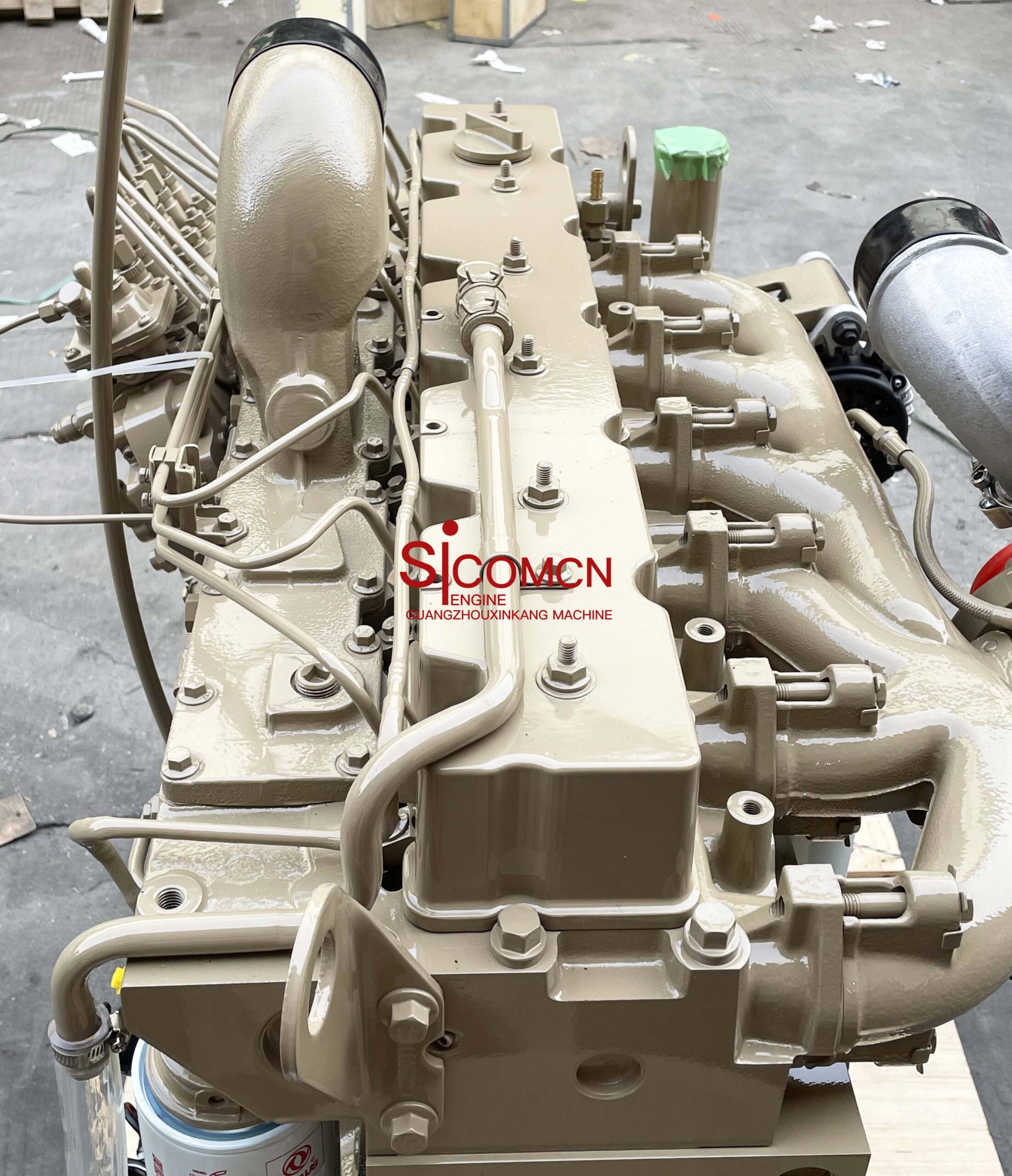 6CT8.3 diesel engine assembly with export wooden pallet packing