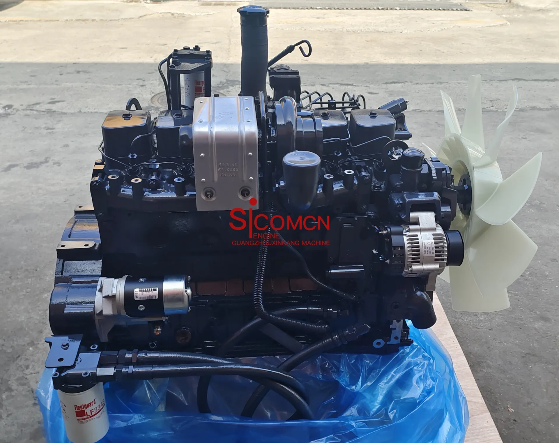 Komatsu 6D102 engine fuel system and component details