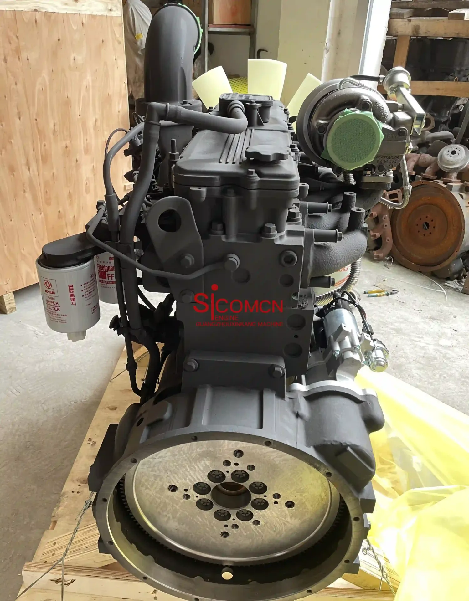 Cummins 6LTAA8.9 engine block and rebuilt engine structure