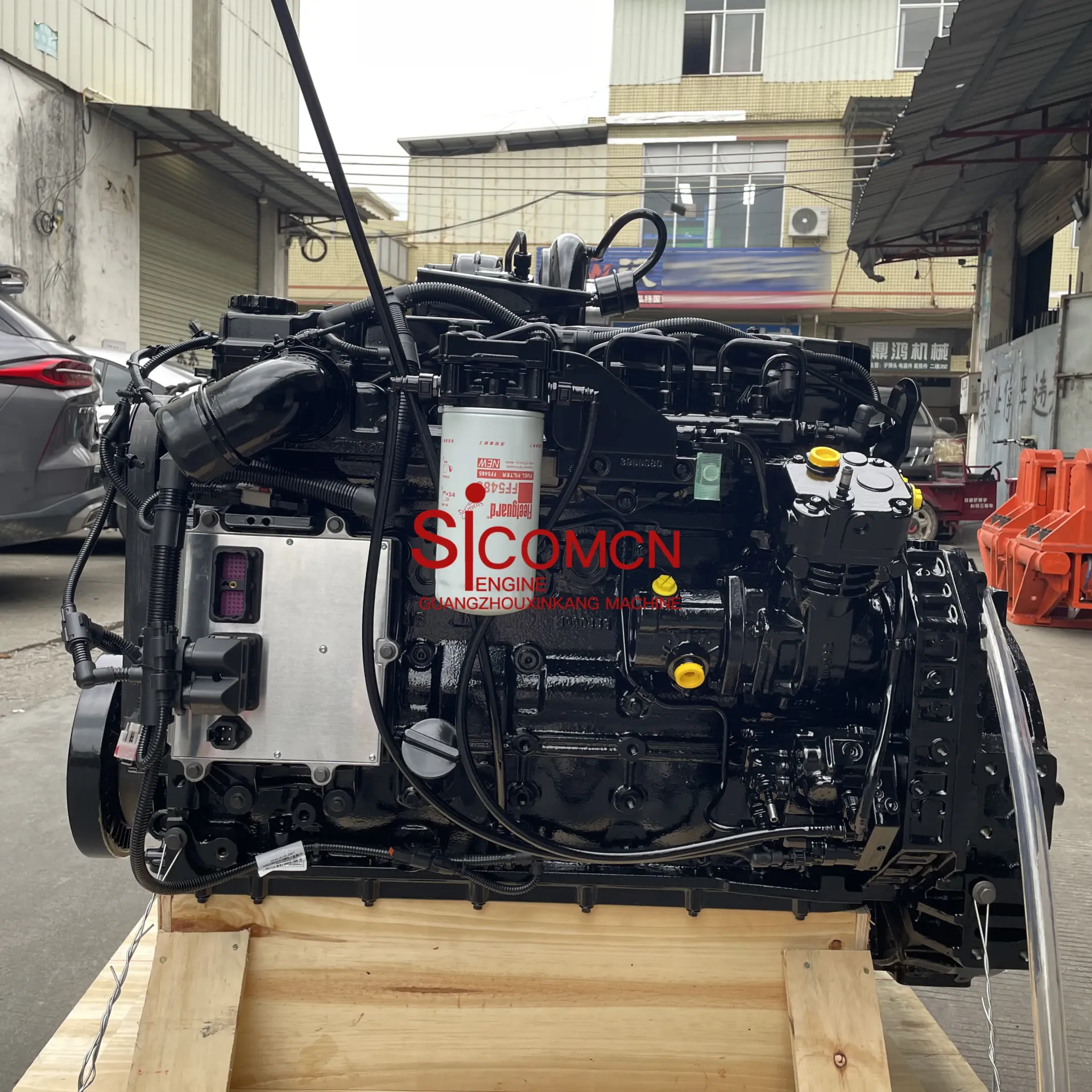 Cummins QSB6.7 rebuilt engine side view