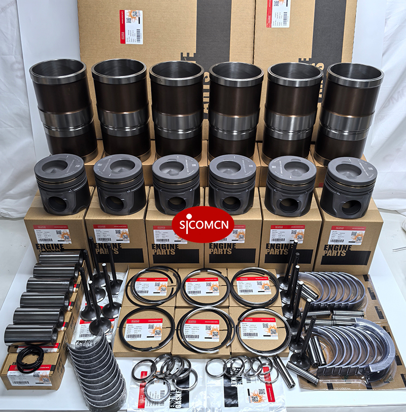 Cummins 6LTAA9.3 overhaul kit with engine rebuild parts for diesel maintenance and repair