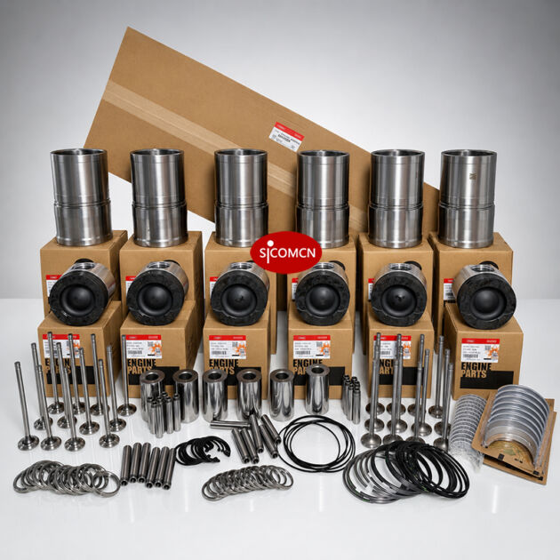 Cummins QSM11 overhaul kit with engine rebuild parts for diesel engine repair and maintenance